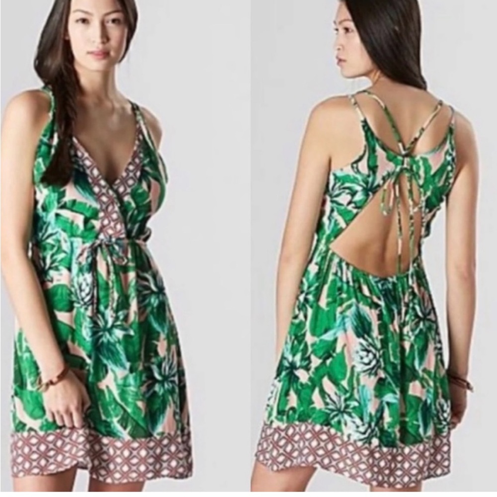 Sperry tropical open back cover up dress size large